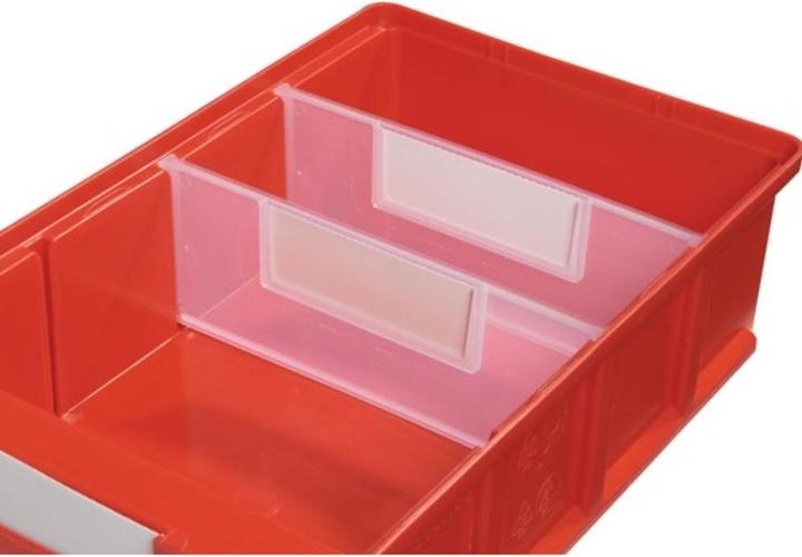 Immagine prodotto LA-KA-PE Divisorio per scaffale L. 230 mm PP trasparente, chiuso (23 cm)
