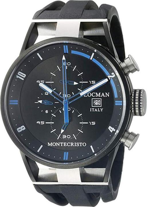 Produktbild Locman Italy Herrenuhr Montecristo Classic Chrono PVD schwarz Ref. 051 (Chronograph)