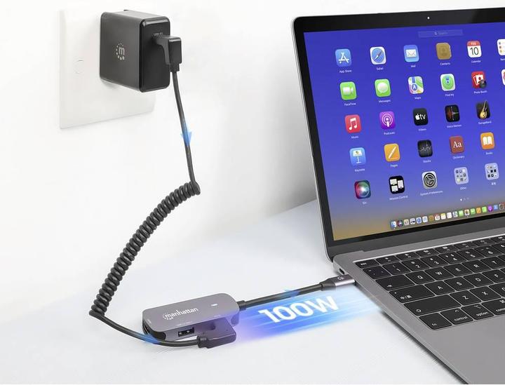 Actual product image Manhattan 130707 (USB-C, 3 Ports)