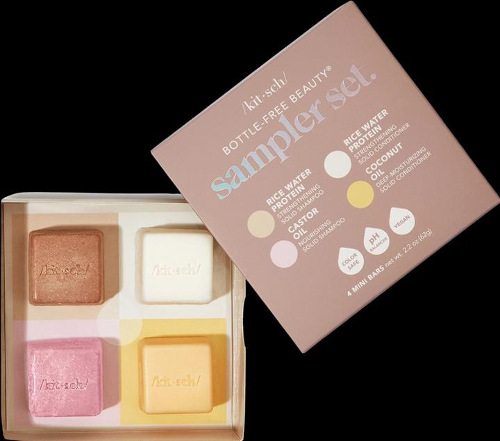 Produktbild Kitsch Plastikfreie Haarpflege in Reisegrösse 4er Set (Festes Shampoo)