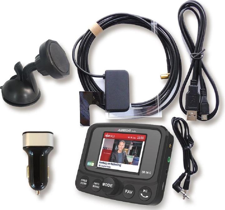 Produktbild Albrecht DR 56 C DAB+ Autoradio-Tuner mit Farbdisplay
