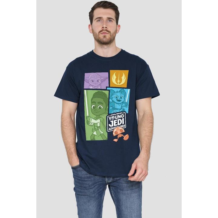 Actual product image Star Wars Mens Young Jedi Adventure Blocks T-Shirt (L)