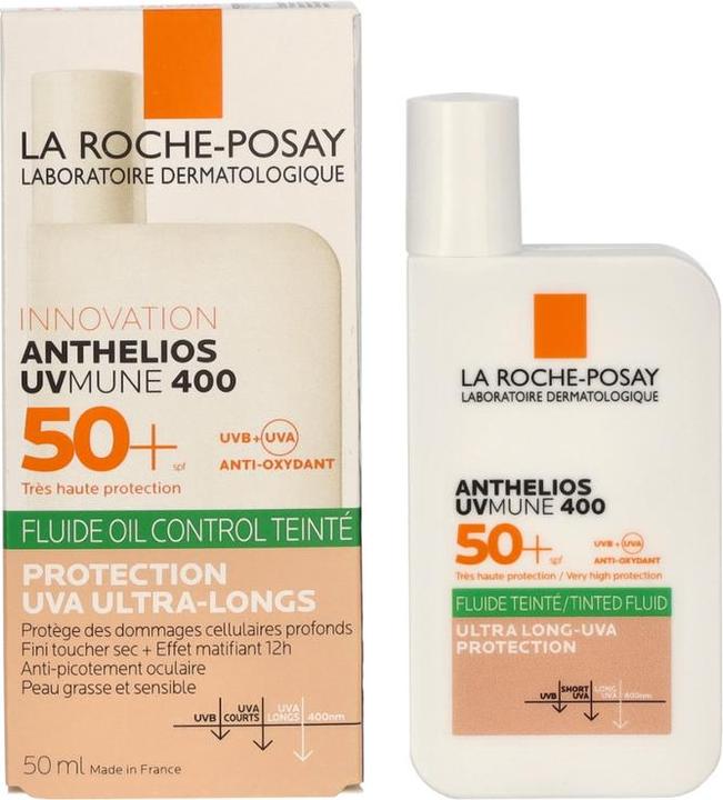 Immagine prodotto La Roche Posay LRP Anthelios UVmune 400 Fluido colorato SPF50+ (Crema solare, SPF 50+, 50 ml)