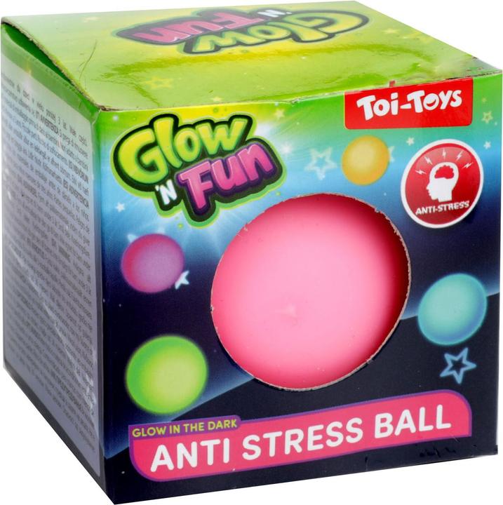 Actual product image Toi-Toys Glow N Fun anti-stress ball, glows in the dark