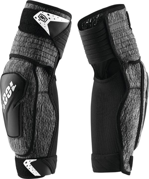100% PROTECCIONES Fortis Elbow Guards Heather Grey/Black-S/M Ellenbogenschützer, Schwarz, ESTANDAR (S/M, Ellbogenschoner, Einzelstück)