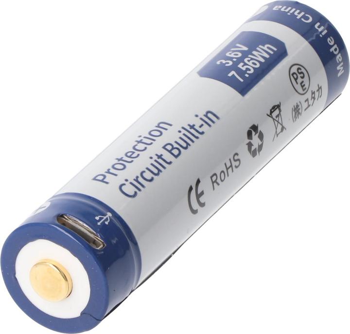 Actual product image Keeppower Battery 16650 PCB protected with USB charging P1621U (2100 mAh)