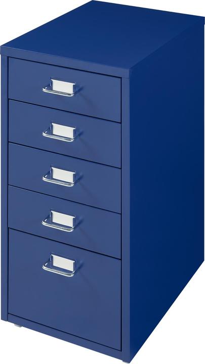 Produktbild En.Casa Rollcontainer Kökar mit 5 Schubladen 69x28x41 cm Blau (69 x 28 x 41 cm)