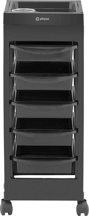 Actual product image Physa Hair Salon Trolley - 10 kg - 5 drawers - hairdryer holder - 495 x 284 mm shelf