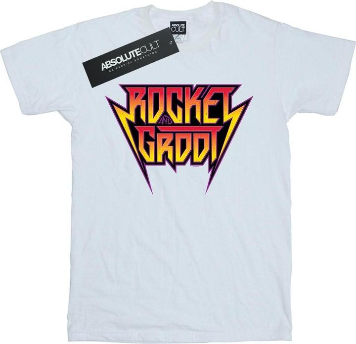 Guardians Of The Galaxy Vol. 2 Rocket And Groot Metal Logo TShirt (XXL)