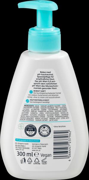 Actual product image dm Balea MED Washing Lotion pH 5.5 Skin Neutral Soap Free (Soap lotion, 300 ml)