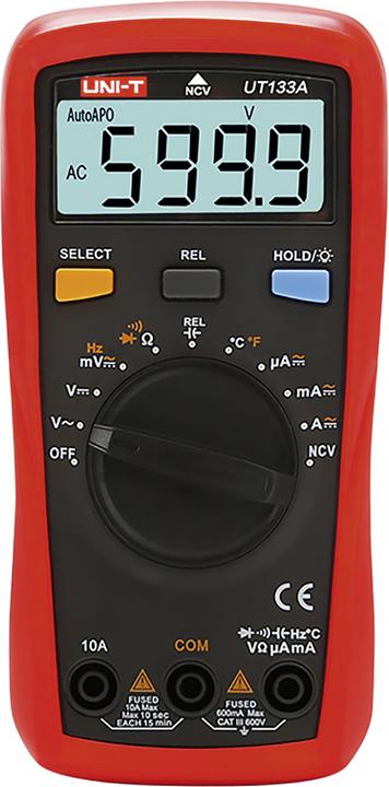 Produktbild Steffen Multimeter AC/DC (0.6-600V/0.006-10A) CATIII 600V rt/sw (CAT III)
