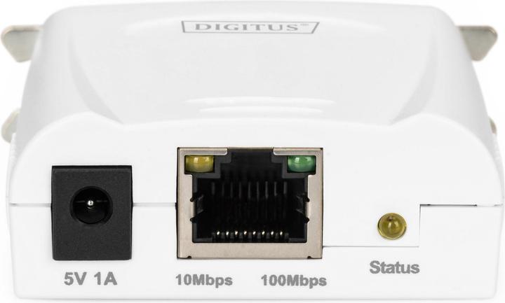 Actual product image Digitus Fast Ethernet print server 1xParallel 1xRJ-45 incl. power supply unit