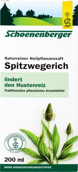 Actual product image Schönenberger Ribwort natural medicinal plant juice, 200 ml solution