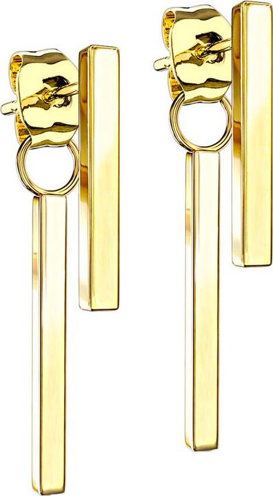 Star Piercing Boucles d'oreilles plaquées or Pendentif poutre (sans laiton, Acier chirurgical 316L)