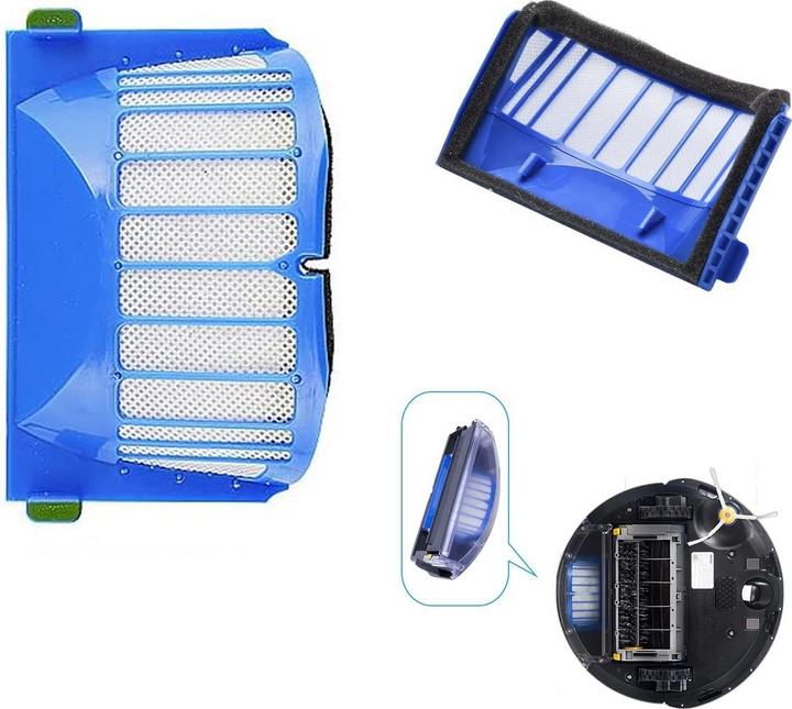 Produktbild Werkstein Ersatzbürsten & Hepa-Filter für iRobot Roomba Staubsauger 500/600 – Reinigungsset (13-tlg.)