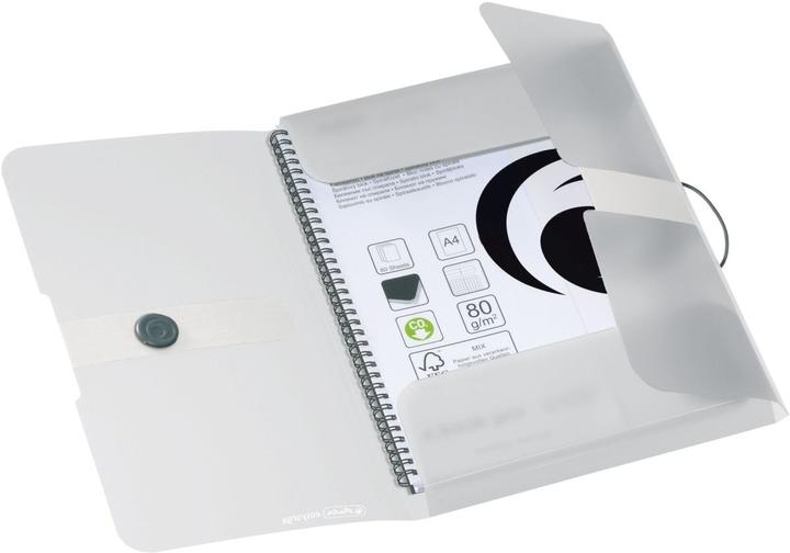 Produktbild Herlitz Mappe easy orga to go, A4, PP-Folie, weiss transparent, 3 Klappen, mit Verschlussknopf (A4, 1 x)