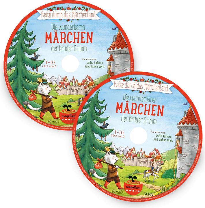 Actual product image Journey through Fairyland - The Wonderful Fairy Tales of the Brothers Grimm (Audio CD) (Jacob and Wilhelm Grimm, Rainer Bielfeldt, Larisa Lauber, Jodie Ahlborn, Rusalka Deer, German)