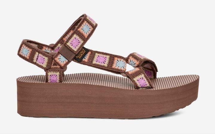 Teva häkelsandalen damen flatform universal (39)