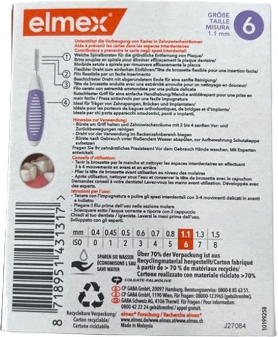 Actual product image Elmex Interdental brush (25 x, 1.10 mm)