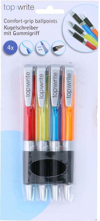 Produktbild Topwrite 4 Kugelschreiber mit Komfortgriff (Mehrfarbig, 4 x)