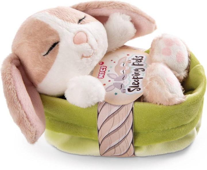 Produktbild NICI 48709 Kuscheltier Hase cappuccino 12cm schlafend im (12 cm)