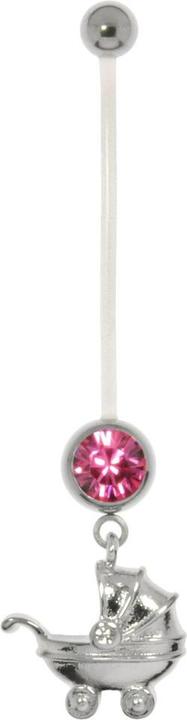 Produktbild Bijouteria Schwangerschaftspiercing (Messing mit Stahlbeschichtung, Bioplast, Chirurgenstahl 316L, Kristall)