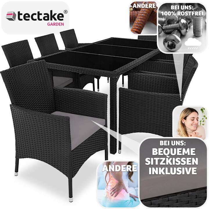 Image du produit tectake Salon en rotin Valencia