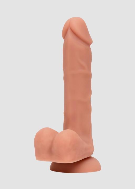 Actual product image Lovehoney Lifelike Lover Classic Dual Density Silicone Dildo with Balls 8 Inch - Flesh Tan