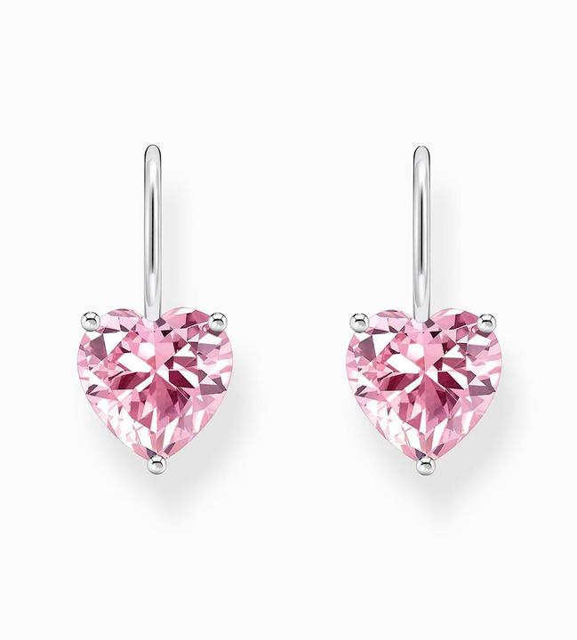 Produktbild Thomas Sabo Ohrhänger mit pinkfarbenem Zirkonia-Herz Silber (925er Silber)