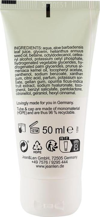 Produktbild Jean & Len Feuchtigkeitsspendende Gesichtscreme Kaktusfeige/Hyaluron (50 ml, Tagescreme)