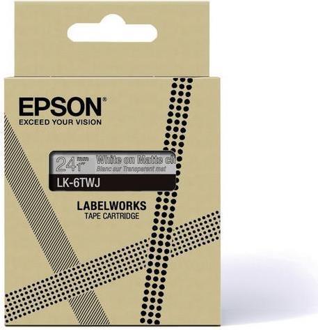 Produktbild Epson Matte Clear/White 24mm LK-6TWJ (2.40 cm, Transparent)