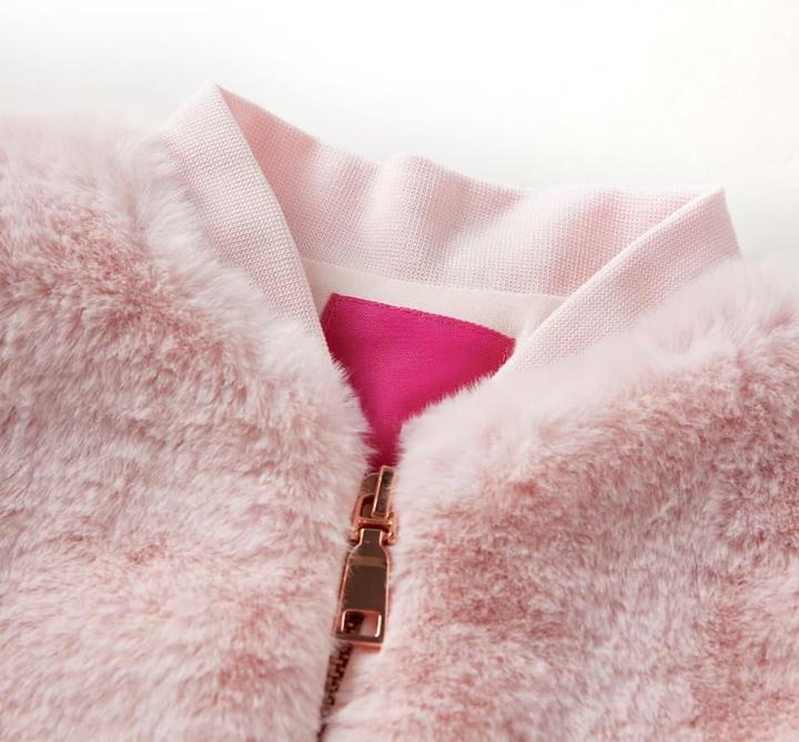 Image du produit VidaXL Veste pour enfants en fausse fourrure Rose tendre 116,Matériau : fausse fourrure (100 (116)