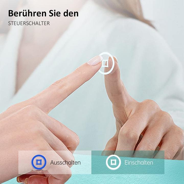 Produktbild Emke Badspiegel mit Beleuchtung Φ50cm, Kaltweiss6500K, Dimmbar, Touch Schalter