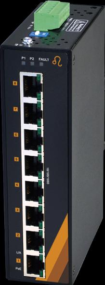 Exsys Industrial Ethernet PoE-Switch 8x 100 Mbit/s (8 Ports)