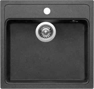 Actual product image Pyramis Washbasin CAMEA 53x50 1B Black (Top-mounted sink, 38 cm, 49 cm)