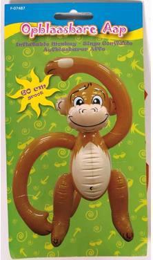 Image du produit Folat Accessoire de fête Singe gonflable brun, 61 cm