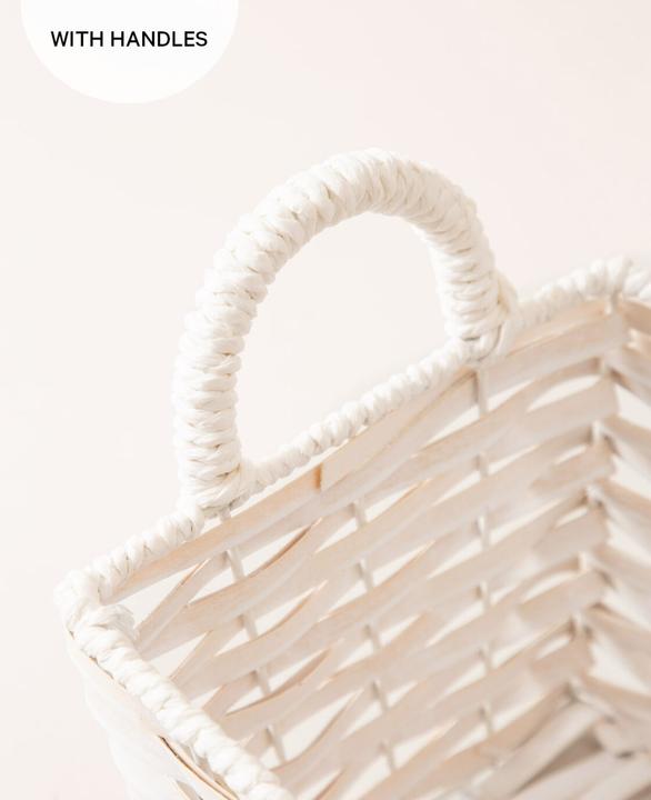Actual product image Esmée Wicker basket with handles (1 x, 30 x 20.5 x 15 cm)