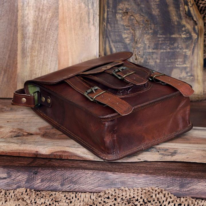 Image du produit Only-Bags.Store Sacoche en cuir, sac à main en cuir véritable pour hommes et femmes, sac à bandoulière, sac à main