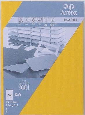 Artoz 1001 Karten sonnengel (A6, 220 g/m², 5 x)