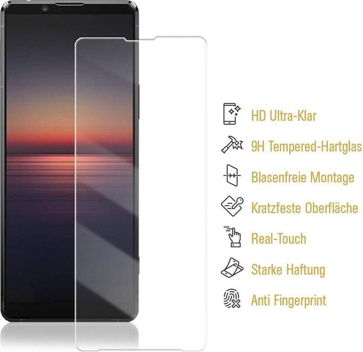 Actual product image Protectorking 1x real tempered 9H armoured glass 3D CLEAR (1 Piece, Sony Xperia 5 III)