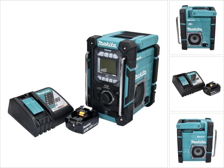 Produktbild Makita DMR 301 RM1 Akku Baustellenradio 12 V max. - 18 V DAB / DAB+ / Bluetooth + 1x Akku 4,0 Ah + (AM, DAB+, DAB, FM, Bluetooth)