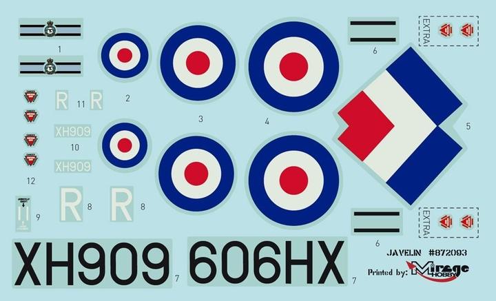 Actual product image Mirage Hobby Gloster Javelin F (AW) Mk 9 (British Subsonic Interceptor Aircraft)