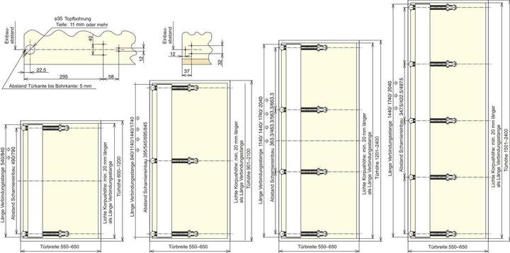 Actual product image LAMP® pivot door hinge LIN-X 600A, without damper