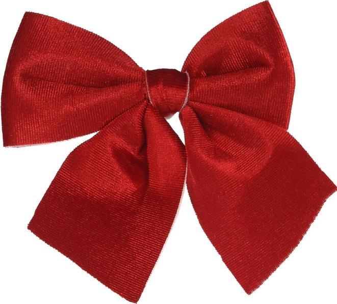Actual product image Koopman Ribbon - velvet - set of 2 - red