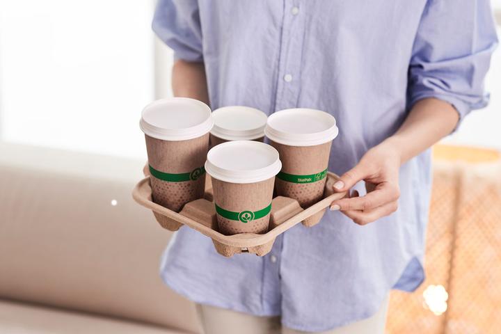 Immagine prodotto Biopak Coperchio per tazza da caffè monouso Melli 24 cl, 50 pezzi (50 x)