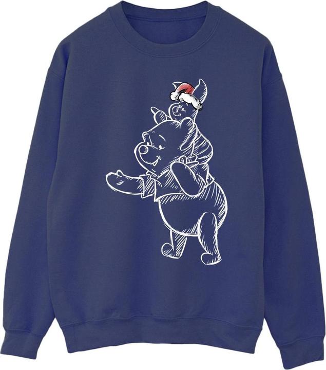 Actual product image Disney Mens Winnie The Pooh Piglet Christmas Sweatshirt (S)