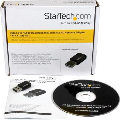Produktbild StarTech USB Mini Wireless-Ac Adapter (USB 2.0)