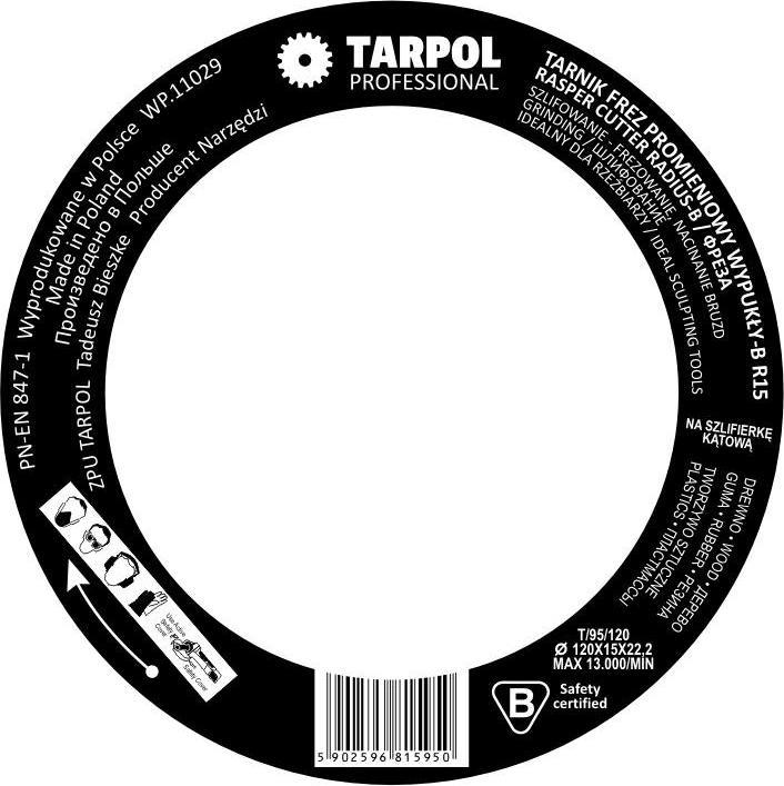 Produktbild Tarpol Frässcheibe für Winkelschleifer 120
