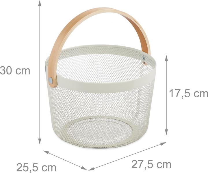 Actual product image Relaxdays Wire basket (1 x, 27.5 x 25.5 x 30 cm)