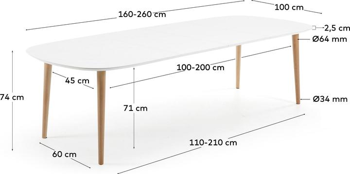 Actual product image Kave Home Oakland (100 x 160 x 74 cm)